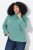 Ulla Popken Asymmetric Zipper Turtleneck Sweater Green - Bluzy & bluzy z kapturem - Kényelmes pulóverek és kapucnisok