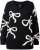 Ulla Popken Glitter Bow Sweater Black - Bluzy & bluzy z kapturem - 