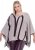 Ulla Popken Brushstroke Knit Poncho Beige - Bluzy & bluzy z kapturem - 