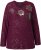 Ulla Popken Metallic Print Extra Soft Christmas Sweatshirt Dark Wine Red - Bluzy & bluzy z kapturem - 