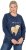 Ulla Popken Let It Snow Sequins Sweatshirt Ink Blue - Bluzy & bluzy z kapturem - 