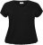 Kaffe Curve Jena V-Neck Póló Mélyfekete - Pólók - 