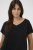 Kaffe Curve Jena V-Neck Póló Mélyfekete - Pólók - 