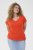 Kaffe Curve Jena V-Neck T-Shirt Grenadine Red - Pólók - 