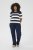 Kaffe Curve Lizzy csíkd Pulóver Midnight/Chalk csík - Pólók - 