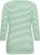 Kaffe Curve Lia Boatneck 3/4 T-Shirt Chalk/Bright Green - Pólók és felsők - 