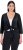 Ulla Popken Versatile Surplice Wrap Tie Hem Bolero Top Black - Pólók - 