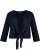 Ulla Popken Versatile Surplice Wrap Tie Hem Bolero Top Navy - Pólók - 