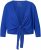 Ulla Popken Versatile Surplice Wrap Tie Hem Bolero Top Cobalt Blue - Pólók - 