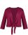 Ulla Popken Versatile Surplice Wrap Tie Hem Bolero Top Magnolia Red - Pólók - 