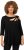 Ulla Popken Asymmetric Petal Cutouts A-line Fit Stretch Knit Top Black - Pólók - 