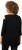 Ulla Popken Asymmetric Petal Cutouts A-line Fit Stretch Knit Top Black - Pólók - 