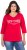 Ulla Popken City Name Graphic Tee Lychee - Mintás pólók nőknek - 