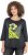 Ulla Popken Graphic Patch Print 3/4 Sleeve T-Shirt Black - Pólók - 