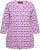 Ulla Popken Geometric Pattern 3/4 Sleeve Tee Amethyst - Mintás pólók nőknek - 