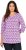 Ulla Popken Geometric Pattern 3/4 Sleeve Tee Amethyst - Mintás pólók nőknek - 