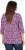 Ulla Popken Floral 3/4 Sleeve V-Neck A-Line Tee Amethyst - Pólók - 