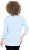 Ulla Popken Country Lettered 3/4 Sleeve Tee Soft Light Blue - Mintás pólók nőknek - 