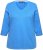 Ulla Popken Country Lettered 3/4 Sleeve Tee Teal Blue - Mintás pólók nőknek - 