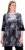 Ulla Popken Velvet Peacock Feather 3/4 Sleeve Tunic Blouse Black - Pólók - 