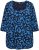Ulla Popken Scribble Print Square Neck 3/4 Sleeve Tee Navy - Mintás pólók nőknek - 
