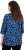 Ulla Popken Scribble Print Square Neck 3/4 Sleeve Tee Navy - Mintás pólók nőknek - 