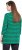 Ulla Popken Striped 3/4 Sleeve A-Line Tee Moss Green - Pólók - 