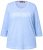 Ulla Popken UNIQUE Embroidered 3/4 Sleeve Tee Light Blue - Pólók - 