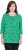 Ulla Popken Graphic Flower A-Line 3/4 Sleeve Tee Moss Green - Pólók - 