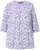 Ulla Popken Graphic Flower A-Line 3/4 Sleeve Tee Lavender - Pólók - 