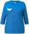 Ulla Popken Paper Boat Print 3/4 Sleeve Tee Pacific Blue - Mintás pólók nőknek - 