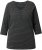 Ulla Popken Glitter Stripe 3/4 Sleeve Tee Anthracite - Mintás pólók nőknek - 