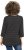 Ulla Popken Glitter Stripe 3/4 Sleeve Tee Anthracite - Mintás pólók nőknek - 