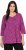 Ulla Popken Pleated Floral Print 3/4 Sleeve Tee Raspberry - Mintás pólók nőknek - 