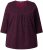 Ulla Popken Mixed Pattern Stripe 3/4 Sleeve Tee Black - Pólók - 