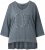 Ulla Popken 87 Applique Oversized Long Sleeve Tee Graphite Grey - Pólók - 