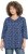 Ulla Popken Graphic Print Pleated 3/4 Sleeve Tee Blue - Pólók - 