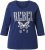 Ulla Popken Rebel 3/4 Sleeve Graphic Tee Ink Blue - Pólók - 