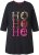 Ulla Popken Ho Ho Ho 3/4 Sleeve Graphic Tunic Tee Black - Pólók - 