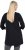 Ulla Popken Ho Ho Ho 3/4 Sleeve Graphic Tunic Tee Black - Pólók - 