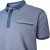 Kam Jeans 5525 Raised Dobby Fabric Polo with Tipping Indigo - Pólóingek - Galléros Pólók 2XL-8XL - Pólóingek 2XL-8XL