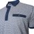 Kam Jeans 5528 AOP Print with Jacquard Collar/Cuffs Polo Navy - Pólóingek - Galléros Pólók 2XL-8XL - Pólóingek 2XL-8XL