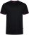 Kam Jeans 5781 Ringer Tee with Shoulder Tape Black - Pólók - Nagyméretű pólók - 2XL-14XL