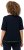 Ulla Popken Classic Fit Half-Sleeve Crew Neck T-shirt With Hem Inscription Navy Blue - Mintás pólók nőknek - 