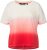 Ulla Popken Dip Dyed Short Sleeve Logo Tee Off-White - Mintás pólók nőknek - 