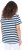 Ulla Popken Mix Stripe Short Sleeve Tee Deep Aqua - Mintás pólók nőknek - 