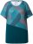 Ulla Popken Quick Drying Geometric Print Short Sleeve Tee Dark Petrol - Mintás pólók nőknek - 