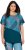 Ulla Popken Quick Drying Geometric Print Short Sleeve Tee Dark Petrol - Mintás pólók nőknek - 