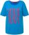 Ulla Popken LOVE Short Sleeve Graphic Tee Sapphire Blue - Mintás pólók nőknek - 