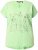 Ulla Popken Metallic Animal Cap Sleeve Graphic Tee Green - Mintás pólók nőknek - 